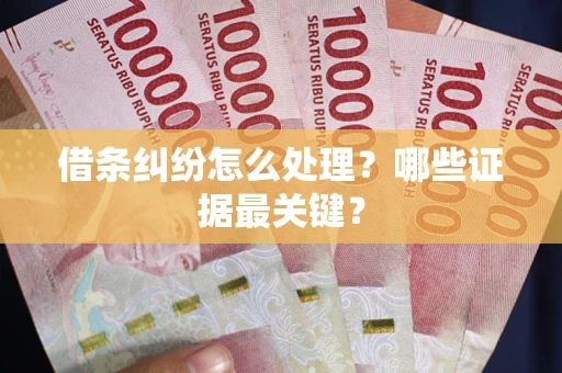 北京借条纠纷怎么处理？哪些证据最关键？