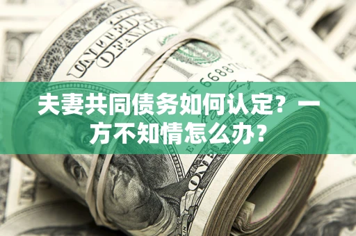 北京夫妻共同债务如何认定？一方不知情怎么办？